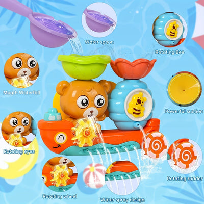 Baby Bath Toy Floating Bear Boat