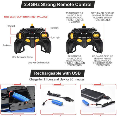 Remote Control Robot Car Transforming Toy