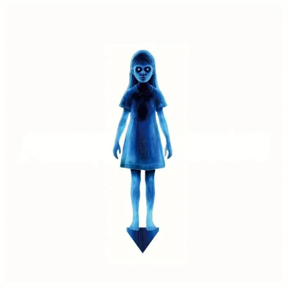 Halloween Outdoor Decoration Metal Ghost Girl Yard Stake