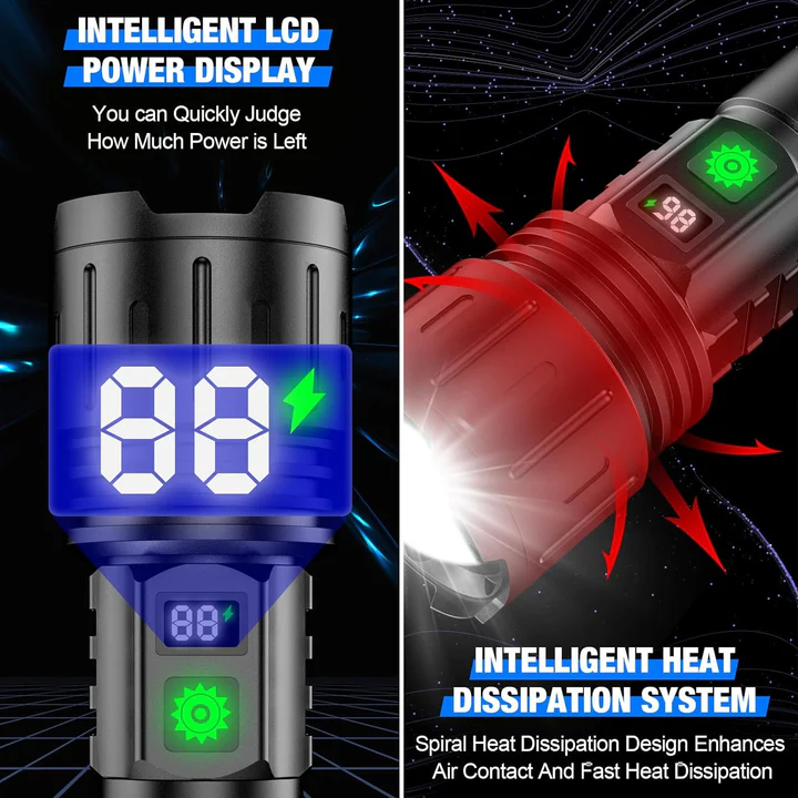 LED Torch Light Rechargeable Aluminium Flashlight
