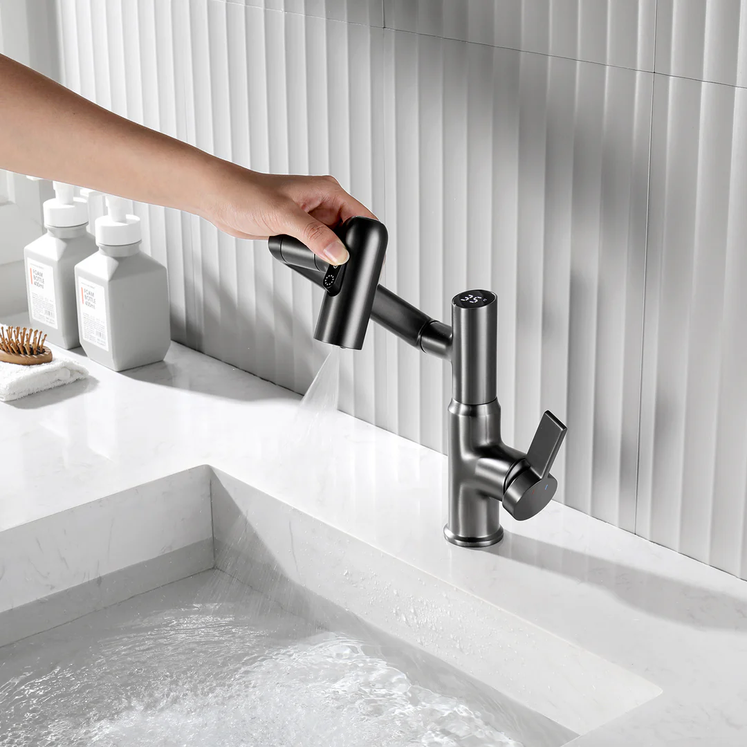 Digital Kitchen Faucet Temperature Display Control