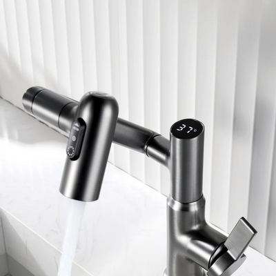 Digital Kitchen Faucet Temperature Display Control