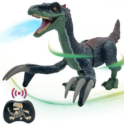 Remote Control Dinosaur Toy Walking LED Mist