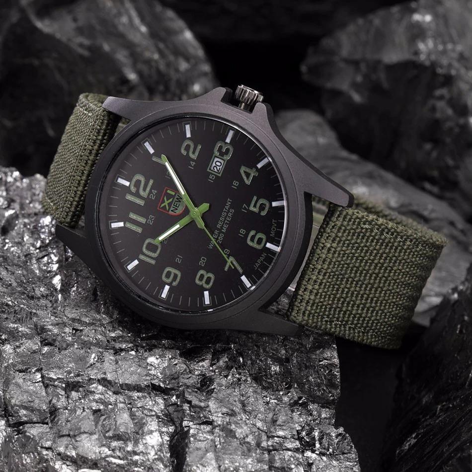 Mens Military Style Waterproof Outdoor Watch