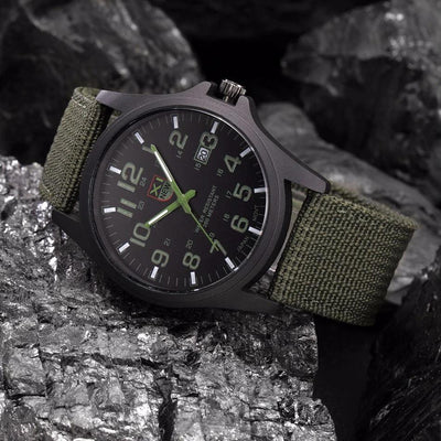 Mens Military Style Waterproof Outdoor Watch
