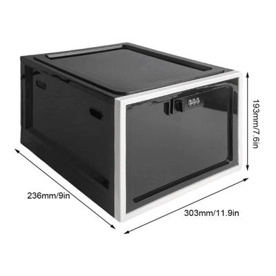 Food Storage Lock Box with Clear Lid