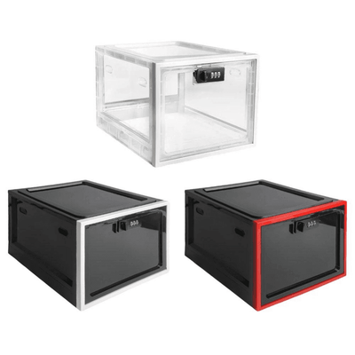 Food Storage Lock Box with Clear Lid