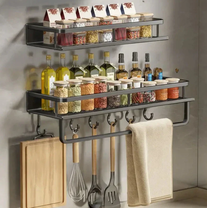 Wall Shelf Metal Kitchen Storage Organiser