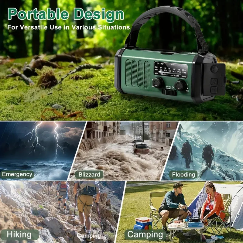 Hunting Gear Emergency Solar Radio Flashlight