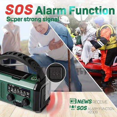 Hunting Gear Emergency Solar Radio Flashlight