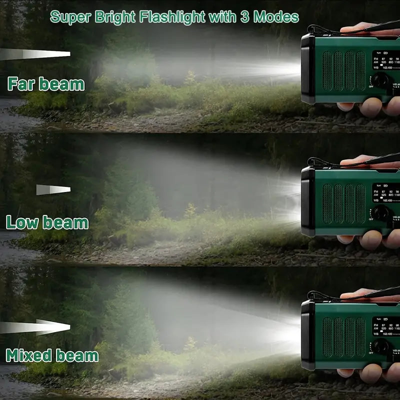 Hunting Gear Emergency Solar Radio Flashlight
