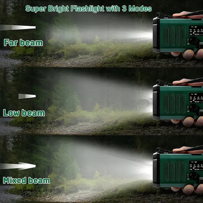Hunting Gear Emergency Solar Radio Flashlight