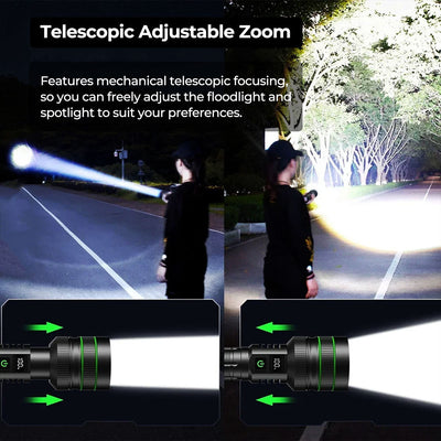 LED Rechargeable Flashlight Hunting Gear Torch