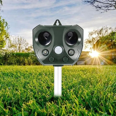 Solar Ultrasonic Outdoor Animal Deterrent