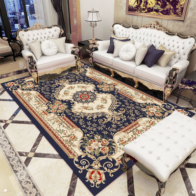Floral Victorian Rug Non-Slip Polyester Carpet
